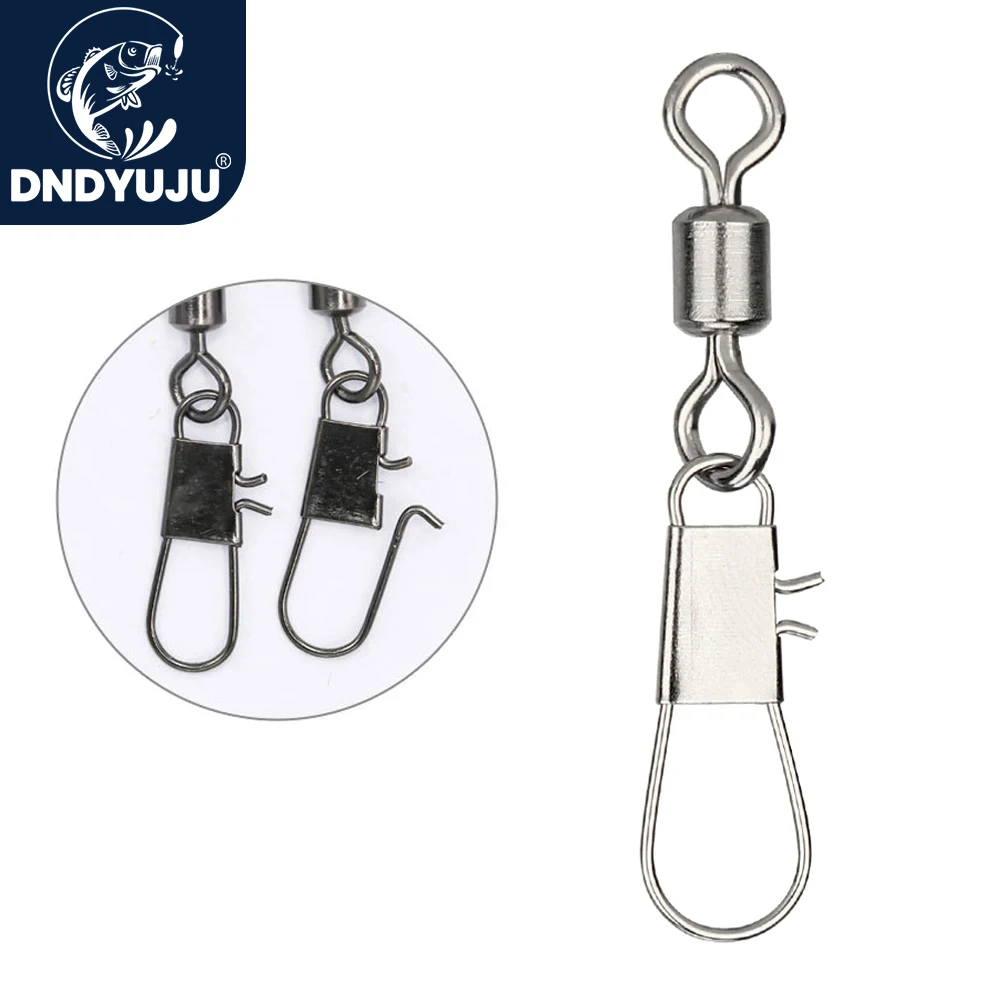 Fishing Swivel Connector - DNDYUJU 50pcs 낚시 커넥터 인터록 스냅이있는