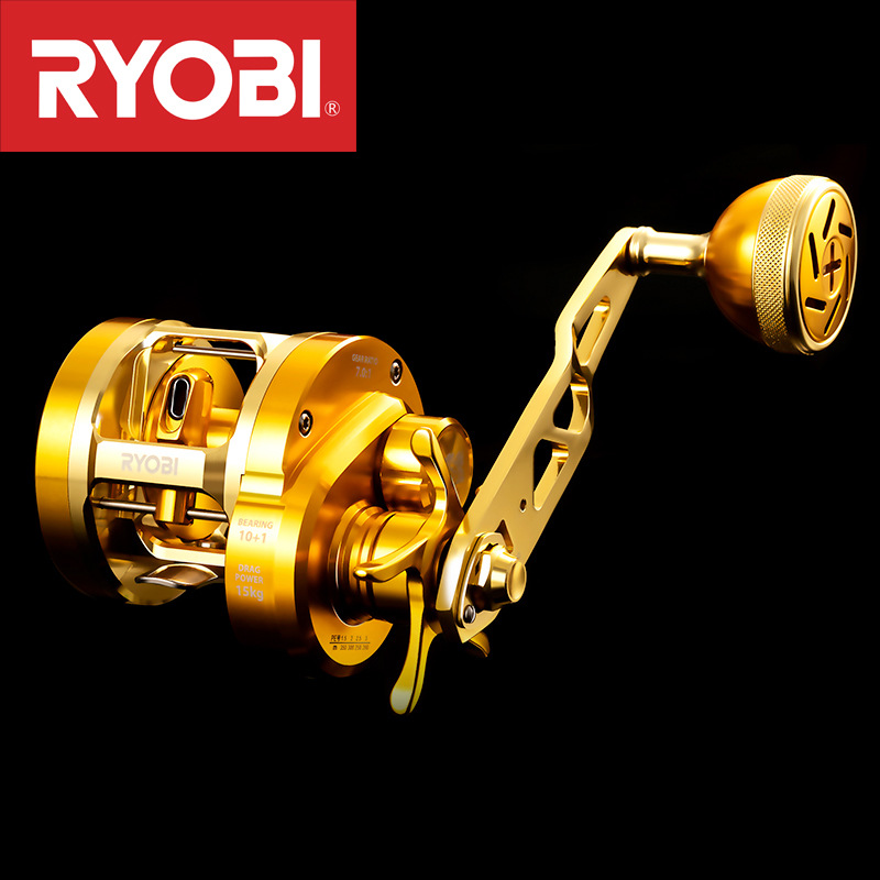 Electric Fishing Reel - 일본 료비(로이오비) 바리우스(바리우스) 골드 아이언 플레이트