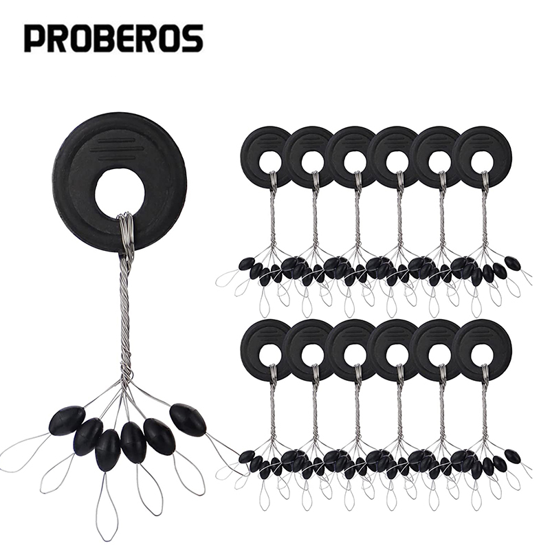 프로 베로스 60개 10세트 블랙 고무 스페이스 빈즈  - Fishing Bobber Float 리뷰 및 가격