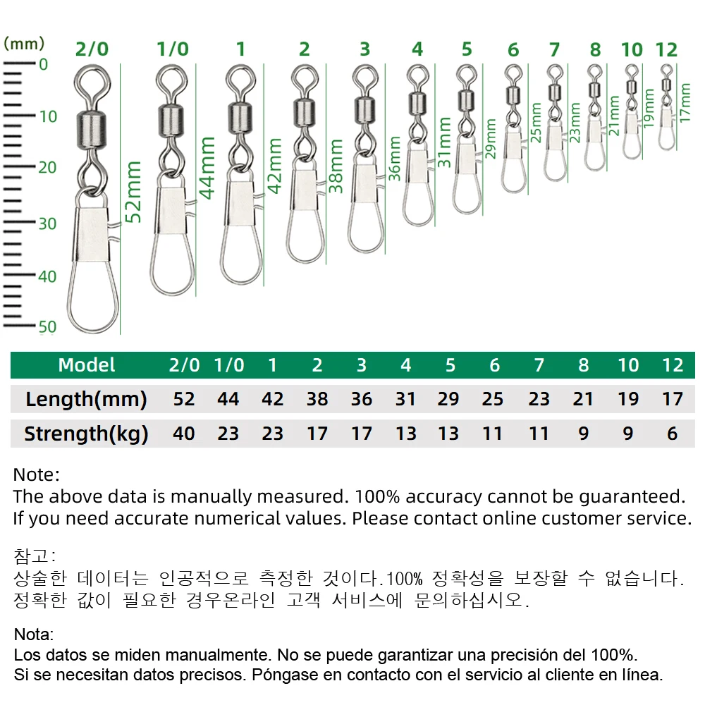 DNDYUJU 50pcs 낚시 커넥터 인터록 스냅이있는 - Fishing Swivel Connector 리뷰 및 가격