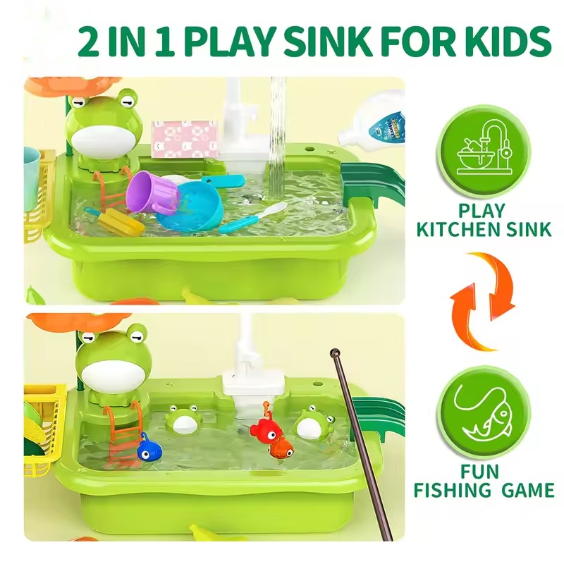 새로운 어린이용 주방 싱크대 전기 식기세척기, 물놀이  - Fishing Equipment For Kids 리뷰 및 가격