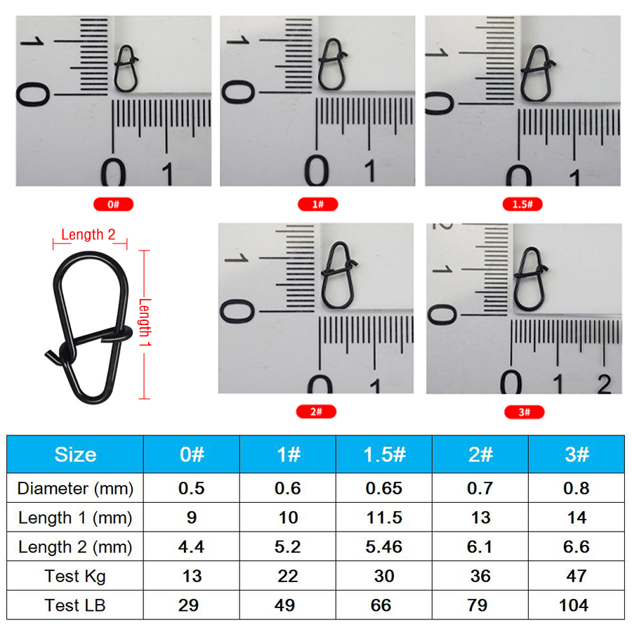 50Pcs 크랭크베이트 스냅 스테인레스 스틸 듀오 잠금 - Fishing Swivel Connector 리뷰 및 가격