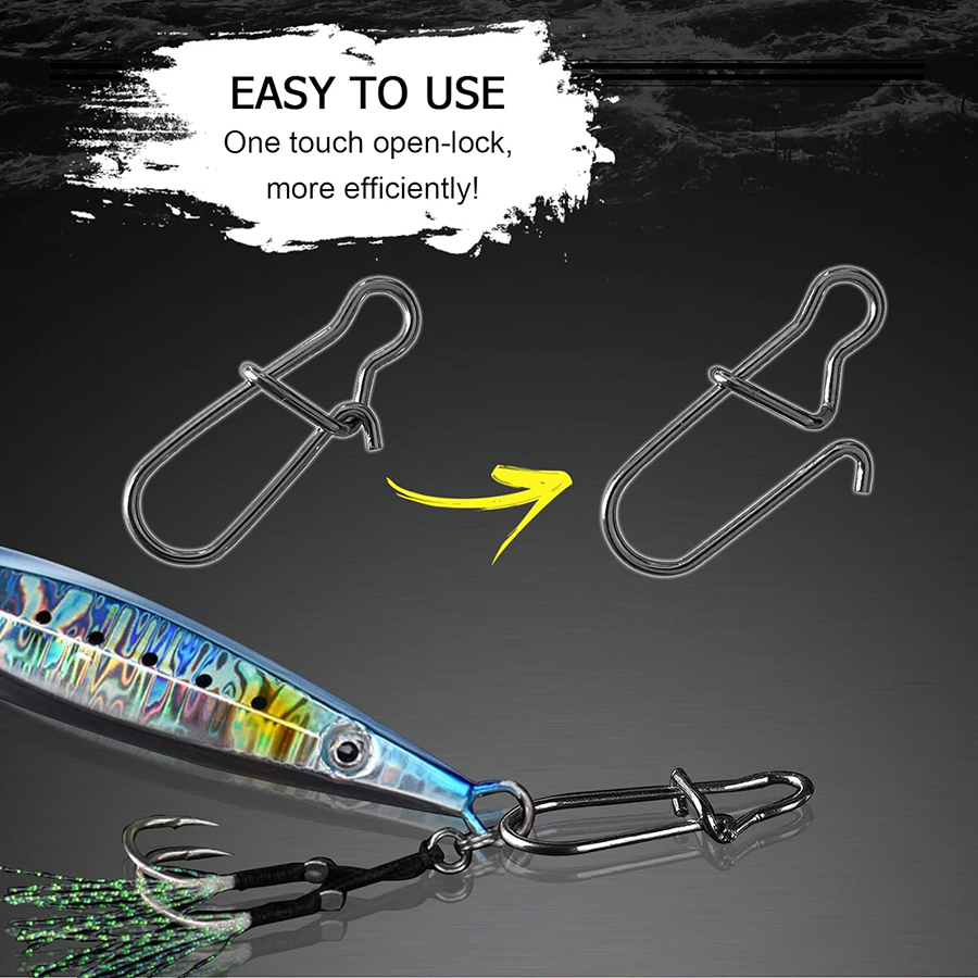 50Pcs 크랭크베이트 스냅 스테인레스 스틸 듀오 잠금 - Fishing Swivel Connector 리뷰 및 가격
